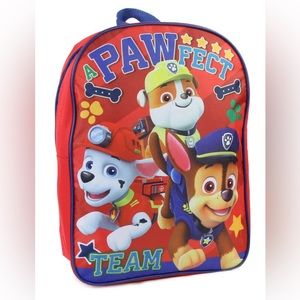Red Paw Patrol Backpack for Kids, 15" x 11", School Bag